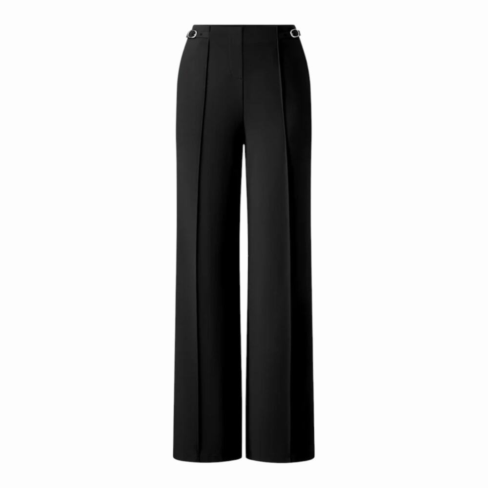 OGL Black Drapey Wide Leg Pants Buckle Waist Detail Stretch NWT 2XL